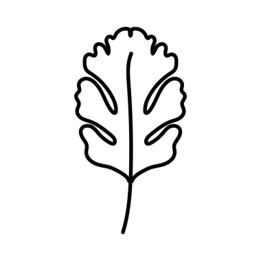 Beyaz zemin üzerinde doğal yaprak yaprakları sonbaharı kalın çizgi