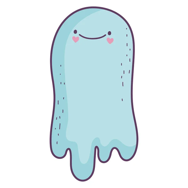 Happy halloween celebration scary ghost cartoon — 图库矢量图片