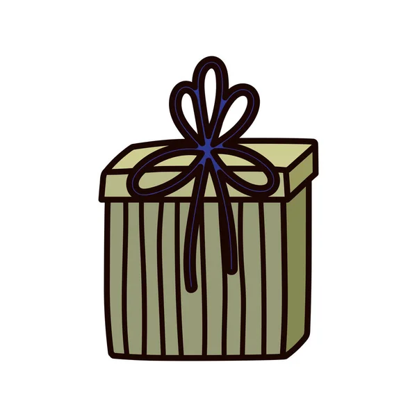 Decorative gift box surprise ornament icon — Stock Vector