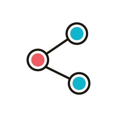 sharing content social media icon line and fill