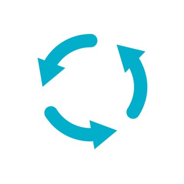 İzole edilmiş mavi ok simgesi vektör tasarımı