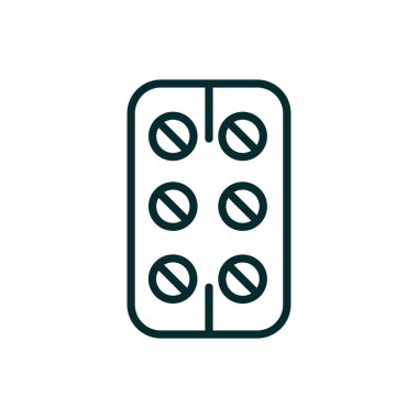 packaging pills equipment medical icon line