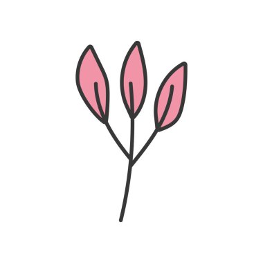 Dekoratif doğa yaprakları dal simgesi bırakır