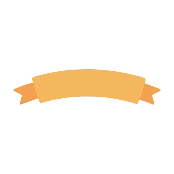 Yellow ribbon banner decoration icon — Stockvektor
