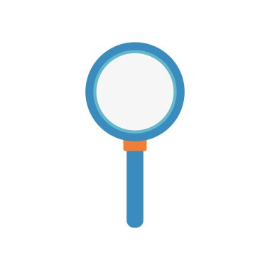 İzole lupe ikon vektör tasarımı