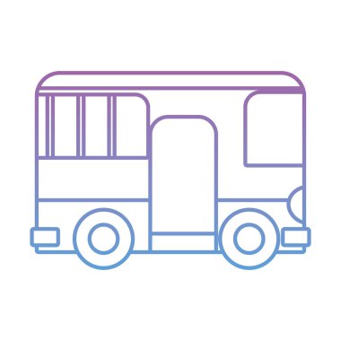 yaz minibüsü gradyan stili simgesi