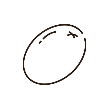 İzole edilmiş lokuat simgesi çizgi vektör tasarımı