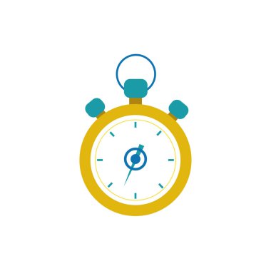 İzole edilmiş kronometre düz vektör tasarımı