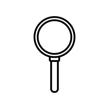 İzole lupe ikon vektör tasarımı