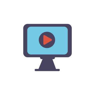 Bilgisayar simgesi düz vektör tasarımı