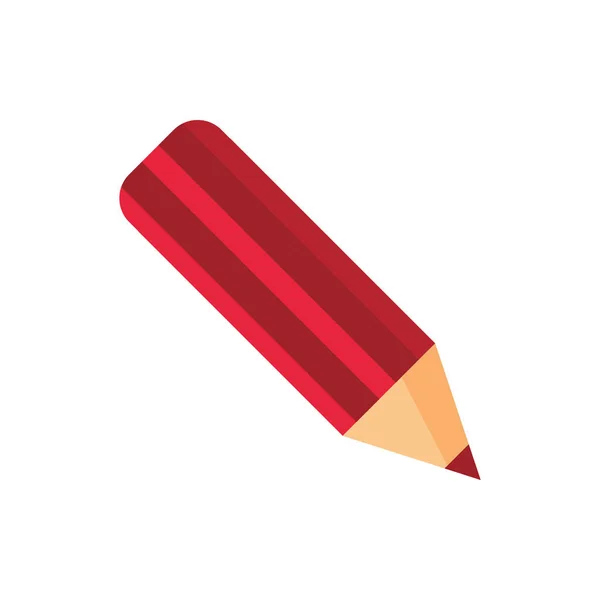 Crayon rouge icône de l'école et de l'éducation — Image vectorielle