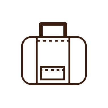 Seyahat hattı ve dolum dizaynı için izole çanta