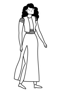 İzole edilmiş Avatar kadın vektör tasarımı