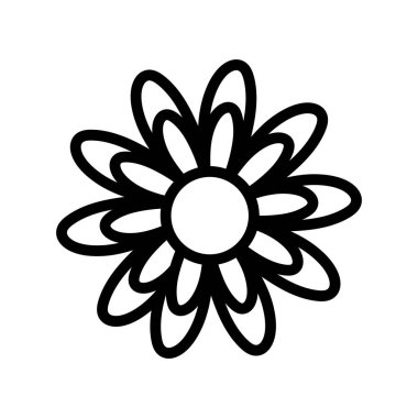 İzole çiçek süsleme vektör tasarımı