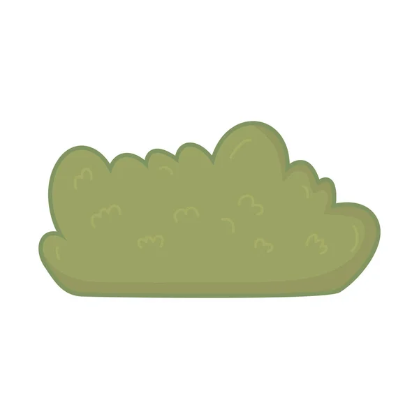 Follaje verde arbusto icono natural — Vector de stock