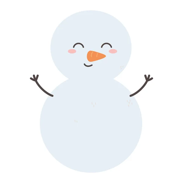 Snowman bolas nariz zanahoria de la zanahoria de la nariz de los christmas. — Vector de stock