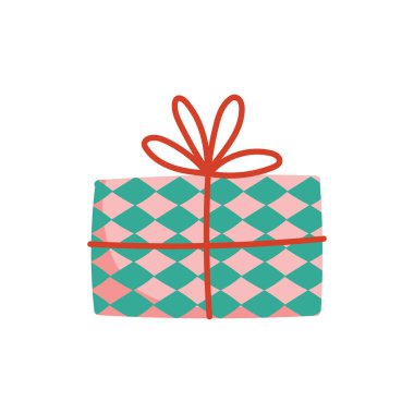 paketlenmiş hediye kutusu dekorasyon partisi simgesi