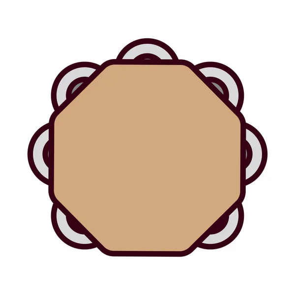 Isolated mexican tambourine vector design — Διανυσματικό Αρχείο