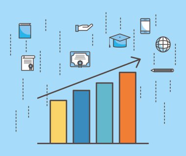 Infographic and social media icon set vector design