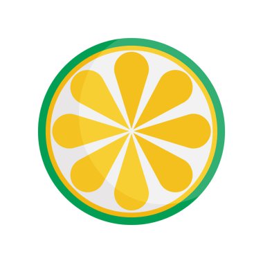 İzole edilmiş limon meyve vektör tasarımı