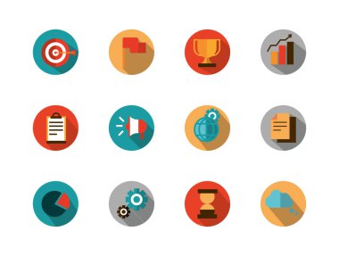 iş stratejisi ağ simgeleri gölgeyi belirledi