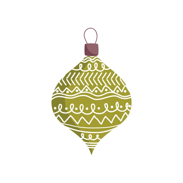 Καλά Χριστούγεννα εορτασμός χρωματιστή μπάλα διακόσμηση — Διανυσματικό Αρχείο