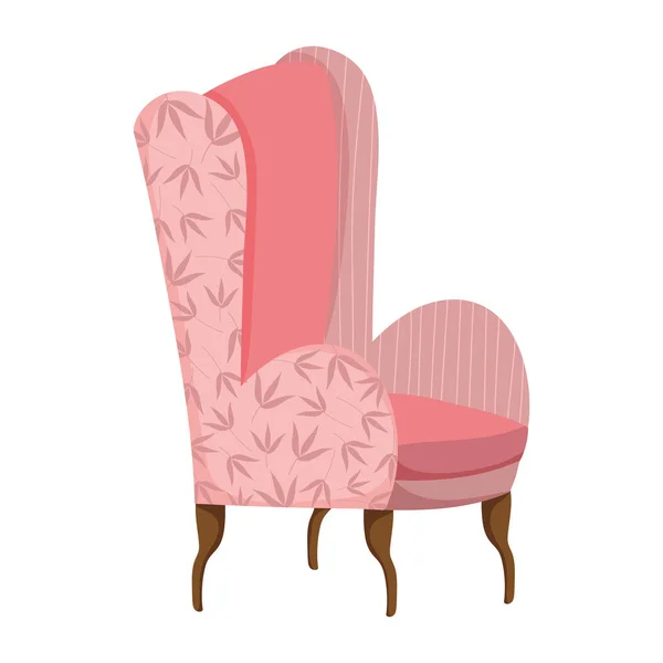 Classic chair comfort furniture icon — Wektor stockowy