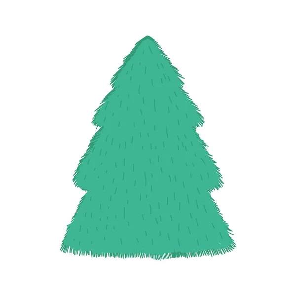Merry christmas celebration decorative tree — Image vectorielle