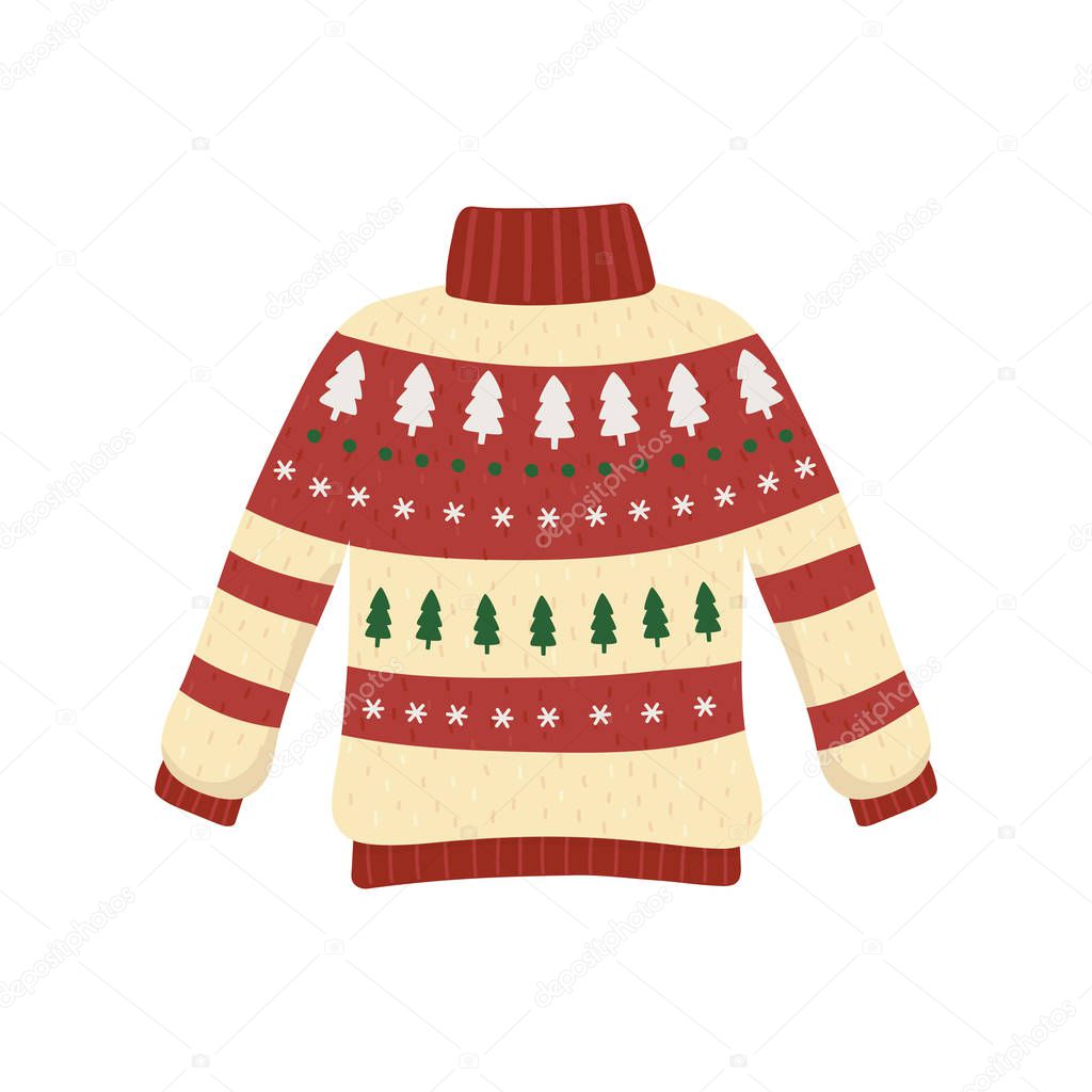 christmas ugly sweater party decorative pine trees