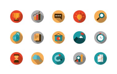 iş stratejisi ağ simgeleri gölgeyi belirledi