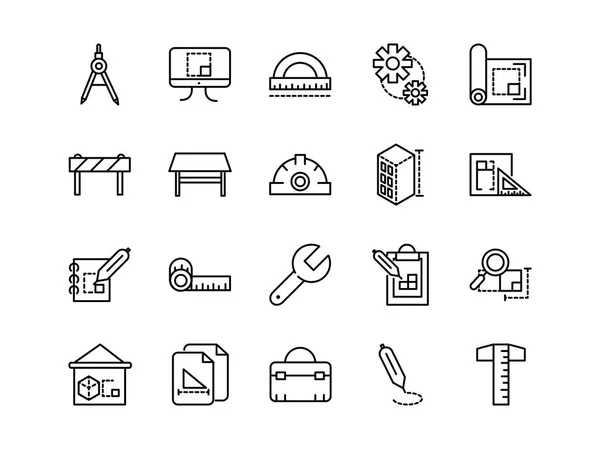 mimari yapı araçları simgeleri satır ayarlandı