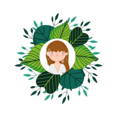 wedding bride flowers foliage floral decoration cartoon