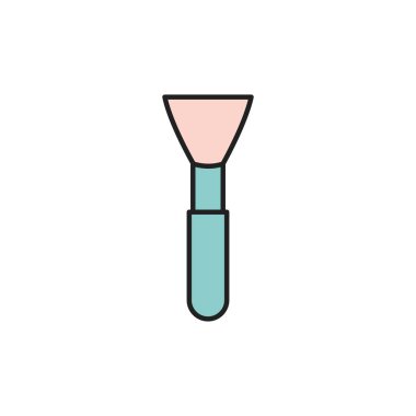 İzole edilmiş makyaj fırçası dolgu tasarımı