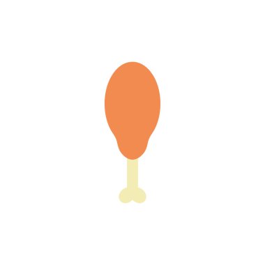 İzole edilmiş tavuk simgesi düz tasarımı