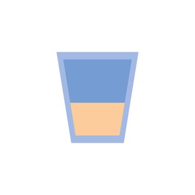 İzole edilmiş kokteyl ikonu düz tasarımı