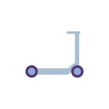 oyuncak scooter düz stil simgesi