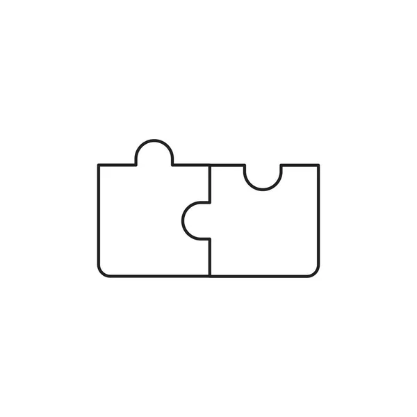 Toy puzzle pieces line style icon — Stock Vector