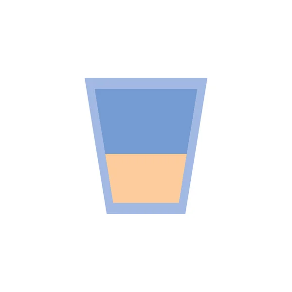 Icona isolata cocktail design piatto — Vettoriale Stock