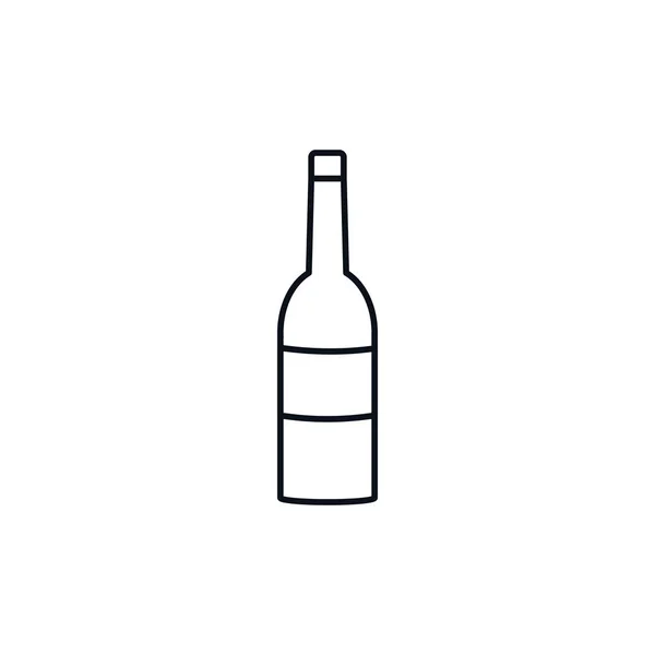 Wine bottle celebration party line design icon — Stockvektor