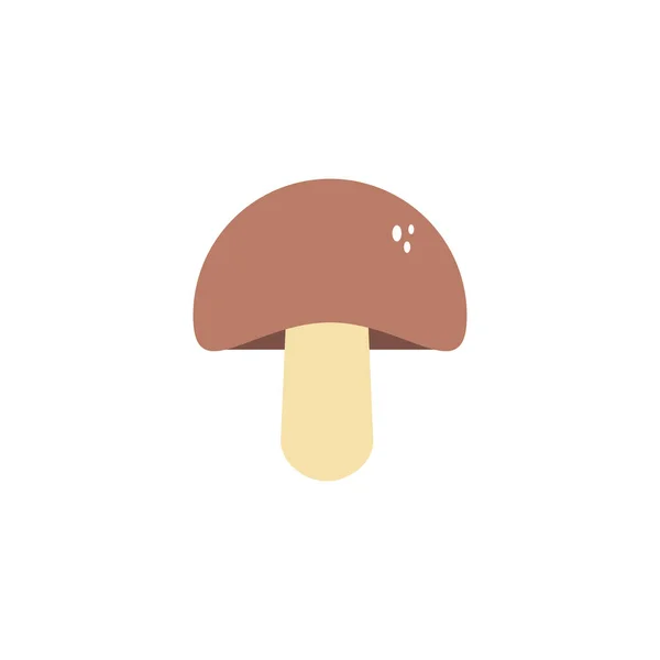 Vegetable mushroom flat style icon — Stok Vektör