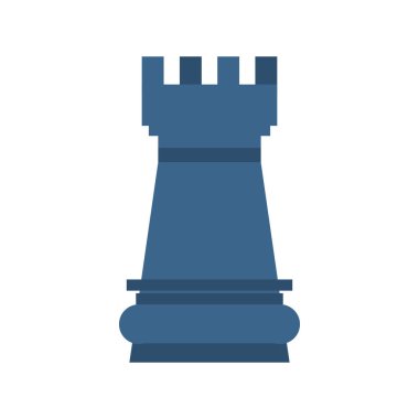 satranç taşı kale düz biçim simgesi