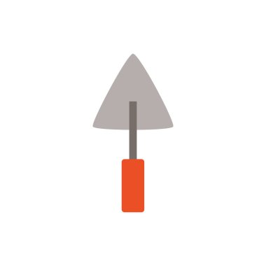 İzole edilmiş inşaat trovel düz tasarım