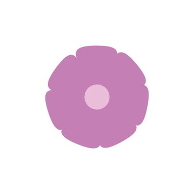 İzole çiçek simgesi düz tasarım