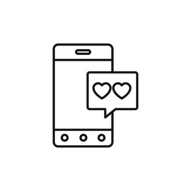 Akıllı telefon sohbeti. Aşk aşk çizgisi.