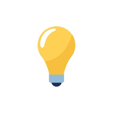 İzole elektrik ampulü düz tasarım