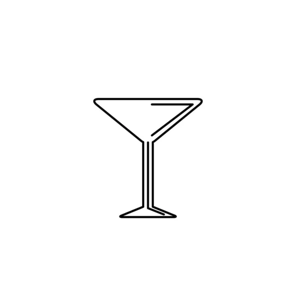 Isolated cocktail glass cup icon line design — Vettoriale Stock