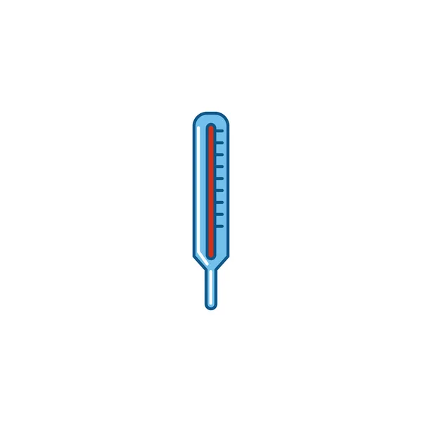 Ícone de termômetro médico isolado preenche design — Vetor de Stock