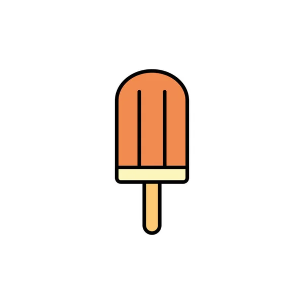 Un icono de popsicle dulce aislado llena el diseño — Vector de stock