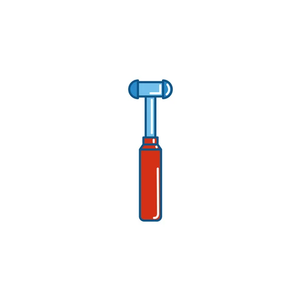 Isolerad medicinsk hammare ikon fylla design — Stock vektor