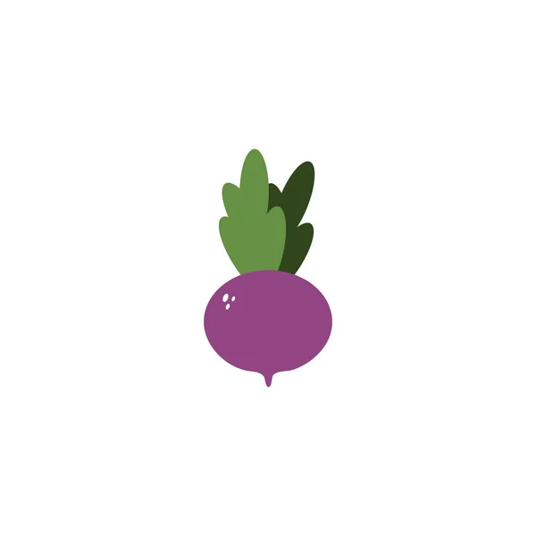 Növényi répa lapos stílusú ikon — Stock Vector